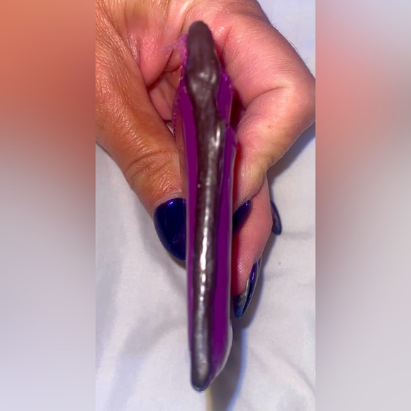 Coach Signature C Purple Patent Leather Credit Card Holder - Picture 10 of 10